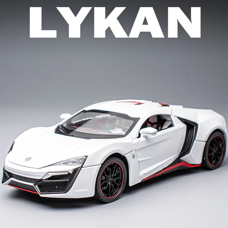 1:24 Lykan Hypersport Supercar Model Diecasts & Toy Vehicles Toy Car Metal Collection Toy Kid Toys for Children Kids Gifts