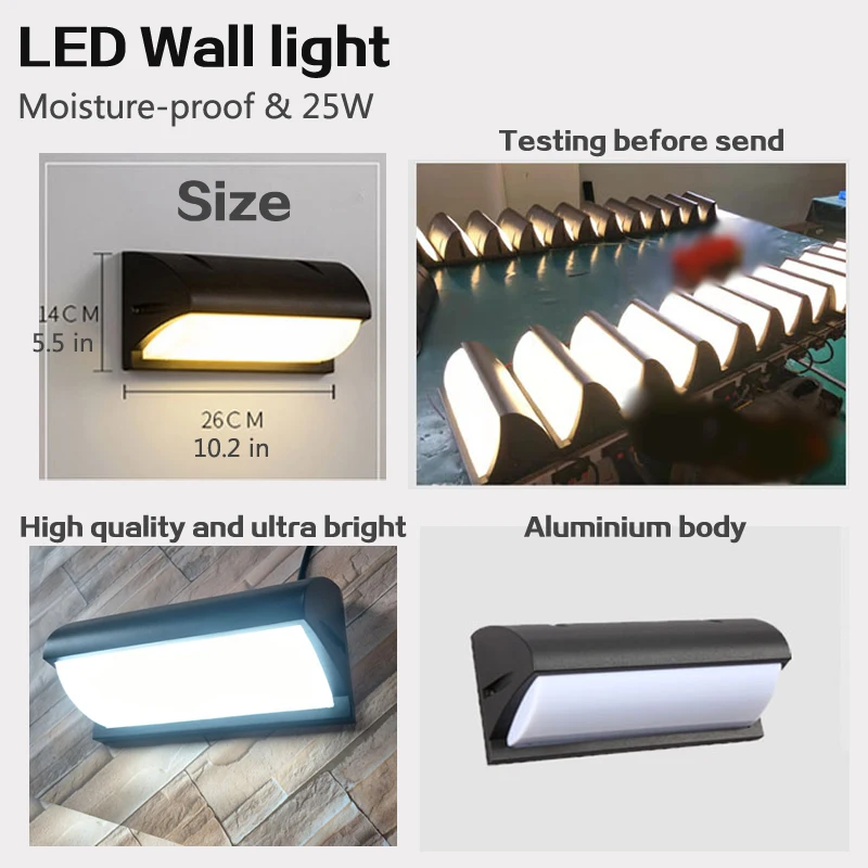 20W LED Wall lamps Outdoor wall lamp Moistureproof 20W Creative wall lighting Balcony IP65 waterproof modern light