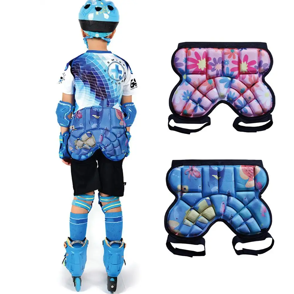 Kids Skiing Hip Guard Skating Snowboard Thicken Soft Hip Protective Gear Guard Pad Skateboarding Hip Butt Padded Shorts