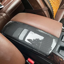 Real Carbon Fiber Stowing Tidying Armrest Box, Proteger Adesivos, Tampa Trim para BMW X5, X6, E70, E71, F15, F16, G05, G07, Acessórios