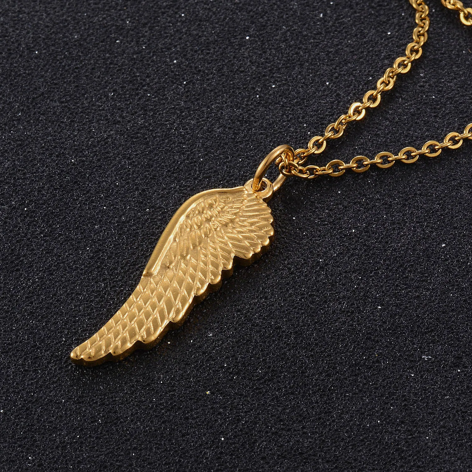 Stainless Steel Angel Wings Pendants With Silver/Gold/Black/Rose Gold Color Cute Sweet Jewelry