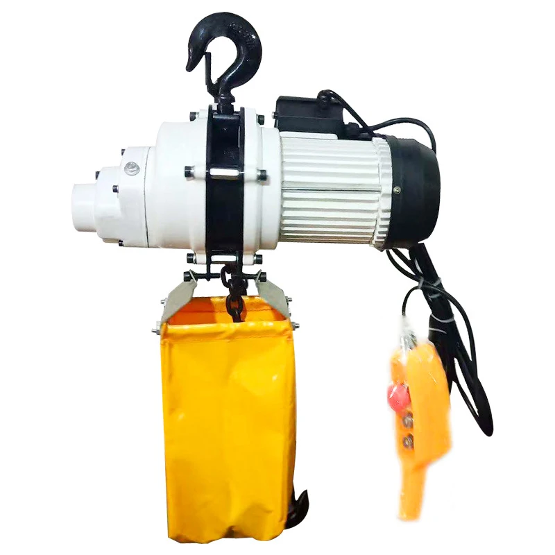 220V/110v Small Crane, Household Portable 1 ton Chain hoist hoist, Electric chain hoist, double brake/alloy steel chain