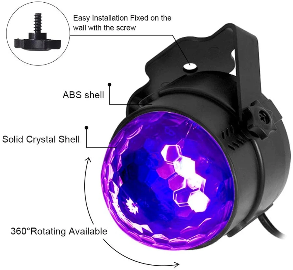 Lampu Panggung UV Lampu Proyektor Laser Disko DJ dengan Remote Control untuk Pernikahan Natal Halloween KTV Bar Dekorasi Pesta Rumah