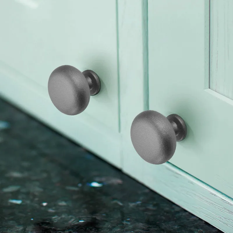 JD Starry Gray Cabinet Knobs and Handles Aluminum Alloy Kitchen Cupboard Door Pulls Drawer Knobs Furniture Handle Hardware