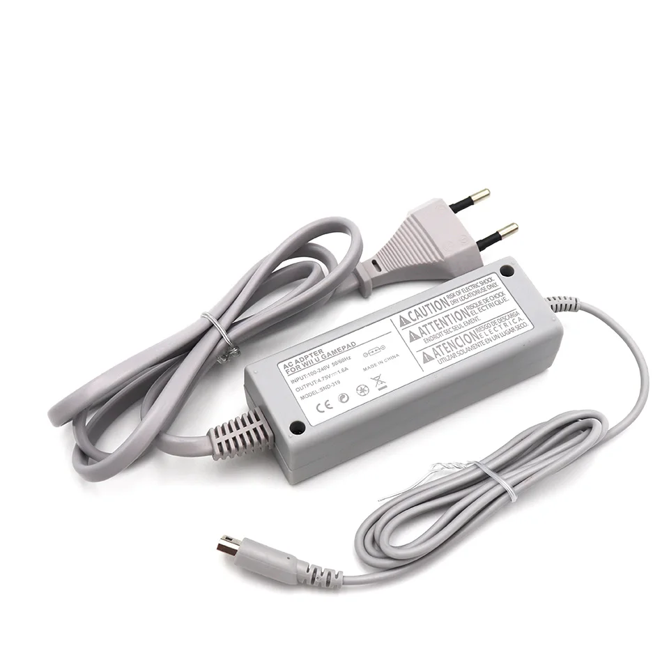 AC Charger for Nintendo Wii U Gamepad Joystick US/EU Plug Charging for wii u game Controller 100-240V Wall Power Supply Adapter