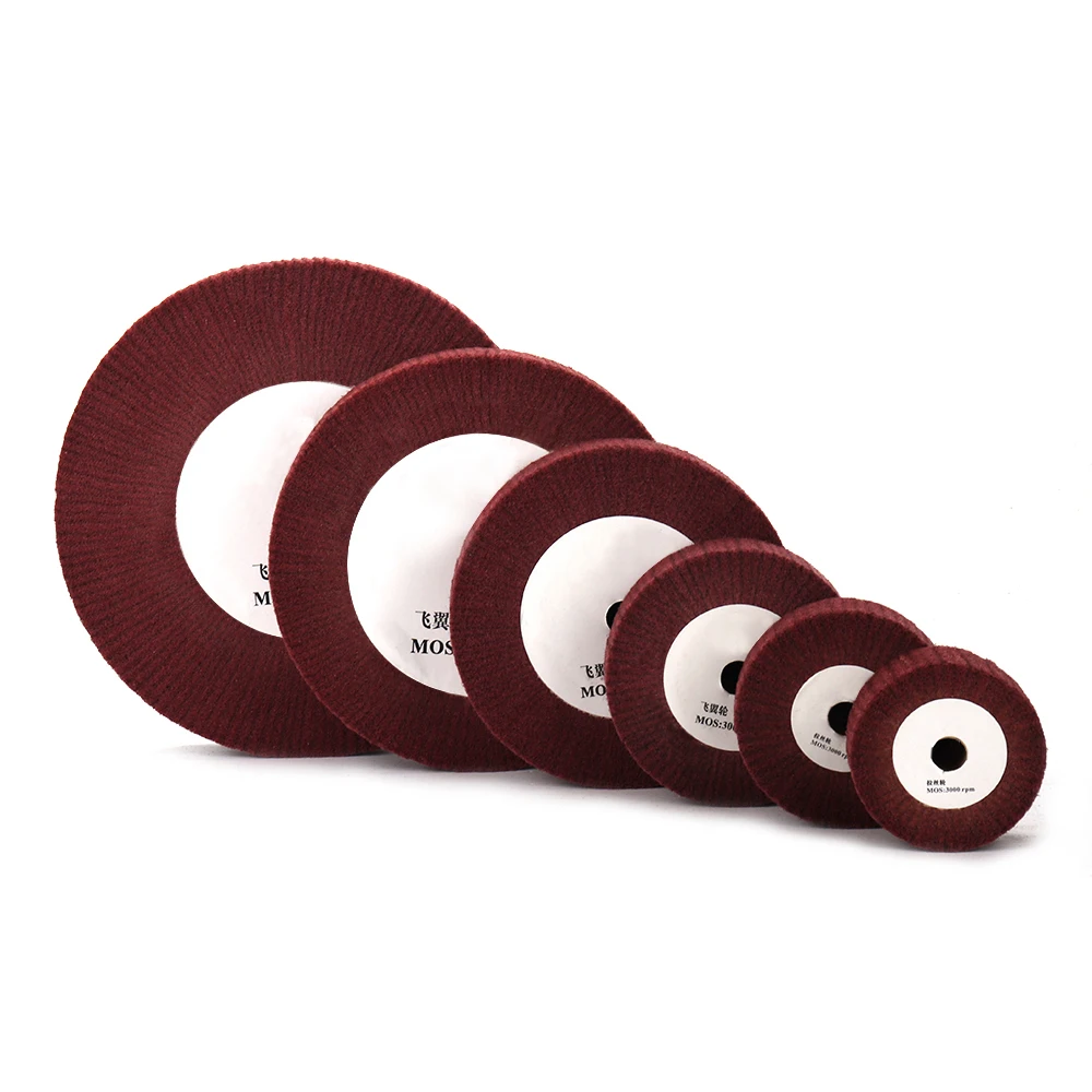 4 ~ 12Inch Sợi Nylon Đánh Bóng Bánh Xe Đĩa Mài Đánh Bóng Xay Không Dệt Cọ Rửa Miếng Lót Cho Kim Loại Vệ Sinh dụng Cụ Phụ Kiện