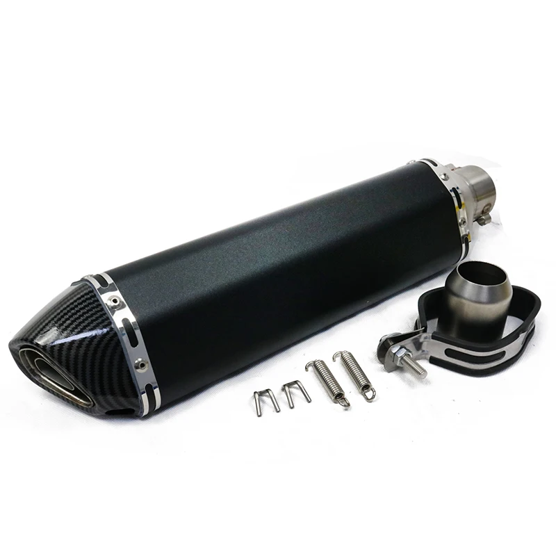 470mm Long Motorcycle 51MM Exhaust Pipe With Muffler Moto Bike Pot Escape For Dukati 696 848 tmax 500 530 crf 230 vespa nc750x