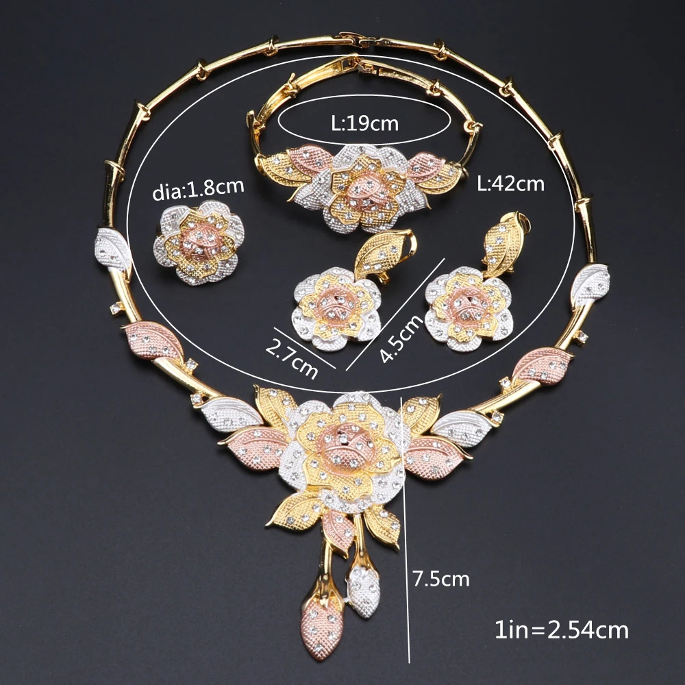 Fashion Dubai Jewelry Set luxury Wedding Bridal Gifts Nigeria African jewelry Sets Wholesale Accessories