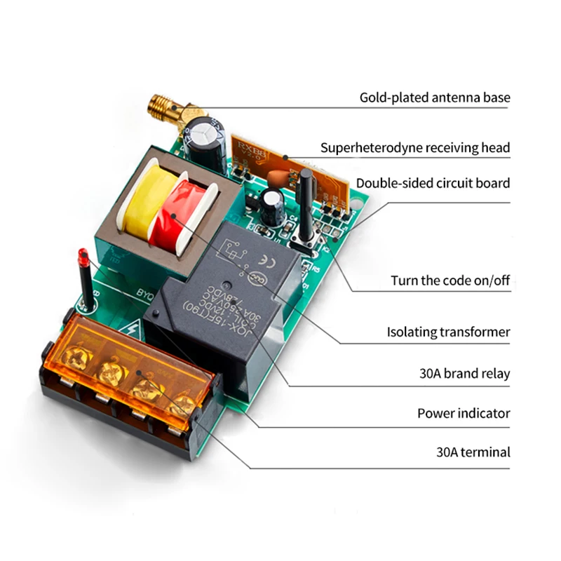 220V 380V Water Pump Wireless Industrial Remote Control Switch Intelligent High power household Wireless Electrical Switches