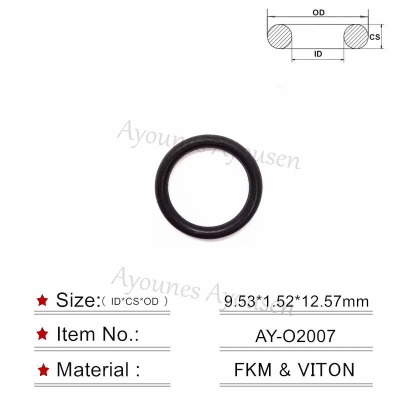 

9.53*1.52mm wholesale 20pcs-100pcs rubber orings for nissan fuel injector repair kits (AY-O2007)