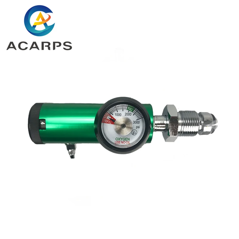 Bull Nose Oxygen Flow Regulator With Pressure Gauge For Oxygen Cylinder And Ozone Generator 0-15L/Min