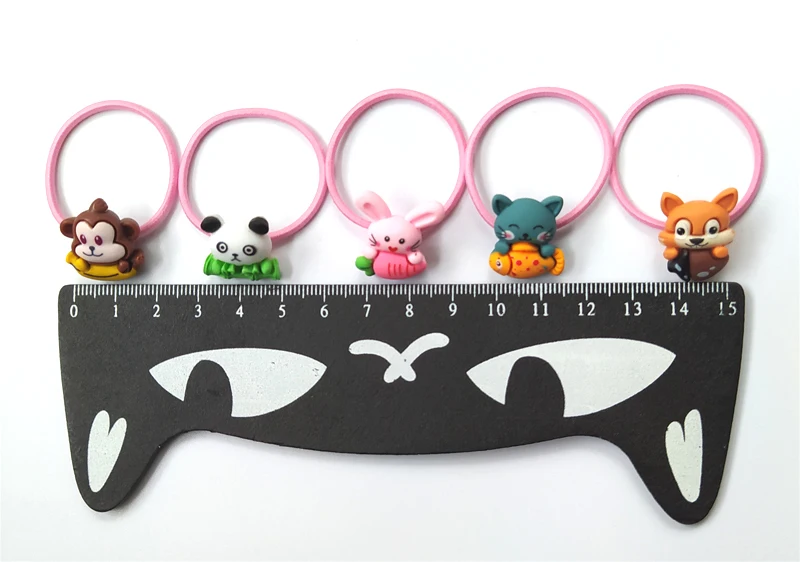 2PCS New Cute Panda Rabbit Princess Headwear Cartoon Girls Accessories Kids Elastic Hair Bands Baby Headdress Children Ropes