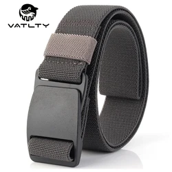 Metal-Free Stretch Belt High Quality Hard Nylon Quick Release Buckle Airport Working Belt Strong Nylon Unisex Elastic Belt Men