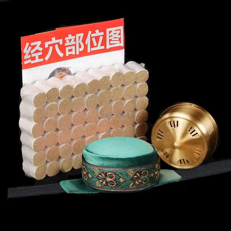 

Pure Copper Moxibustion Box Set Therapy Sub-health Women Smokeless Home Moxa Massager For Body Mini Moxa Portable Moxibustioe