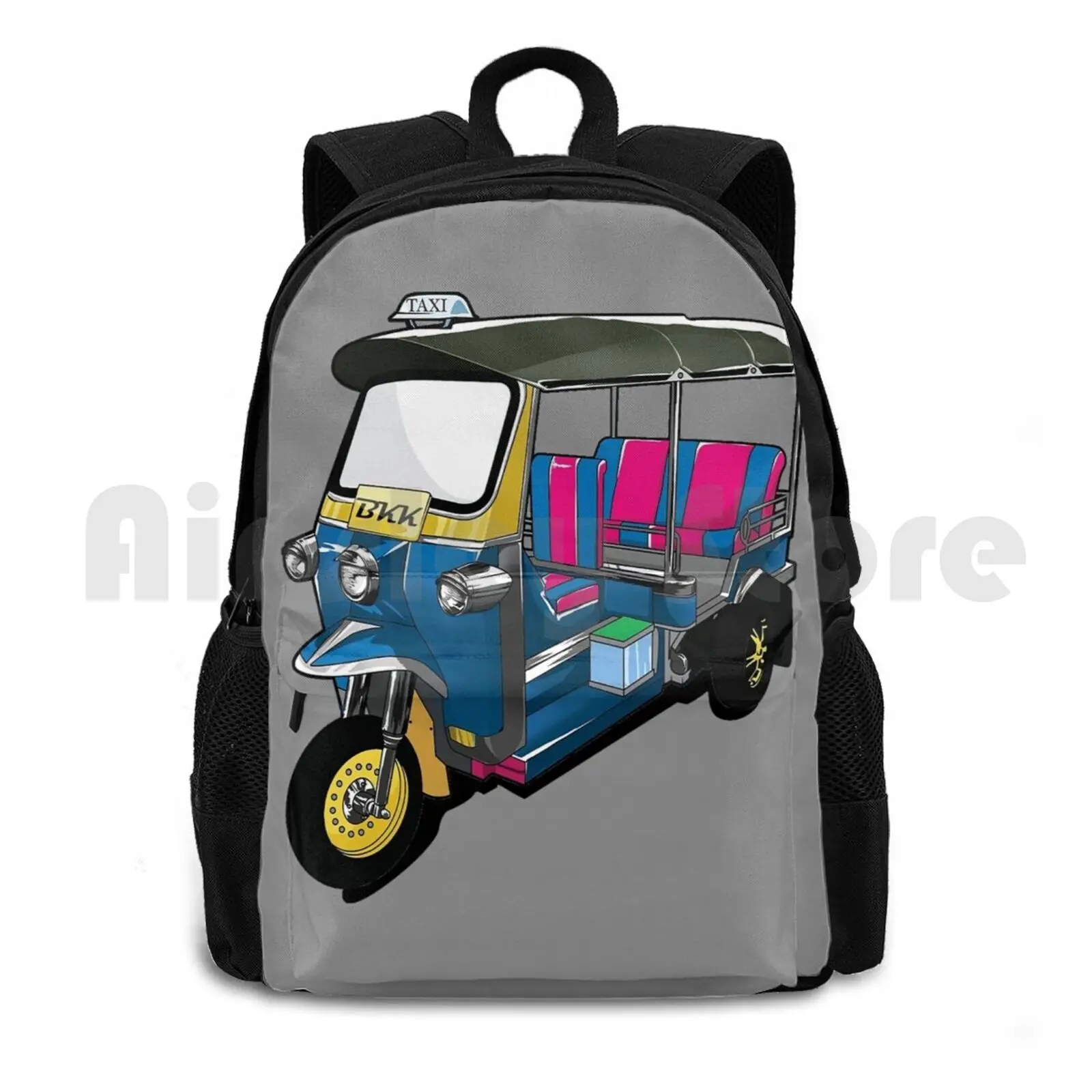 

Outdoor Hiking Backpack Riding Climbing Sports Bag Thai Thailand Bangkok Car Tuktuk Taxi Bkk Grab Jjsealion Pop Popart Movie Tv