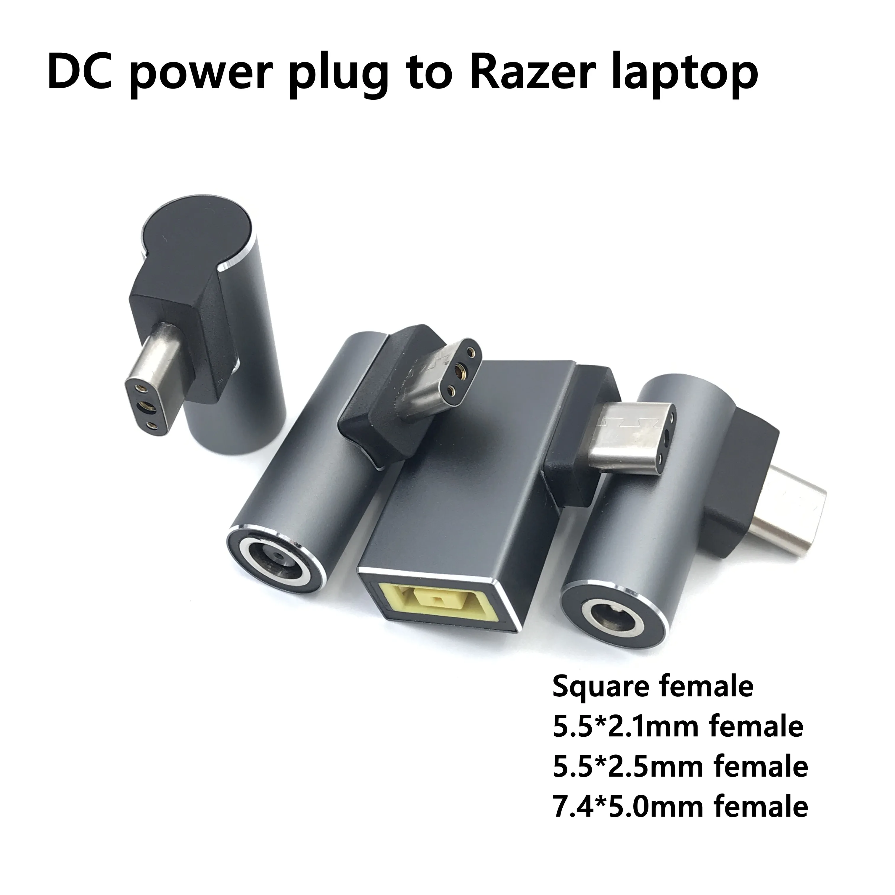 Dc Power Adapter Connector Jack for Razer Blade 15 17 Laptop 5.5*2.5 7.4*5.0mm Female to 3pin Adapter Plug Converter for Razer