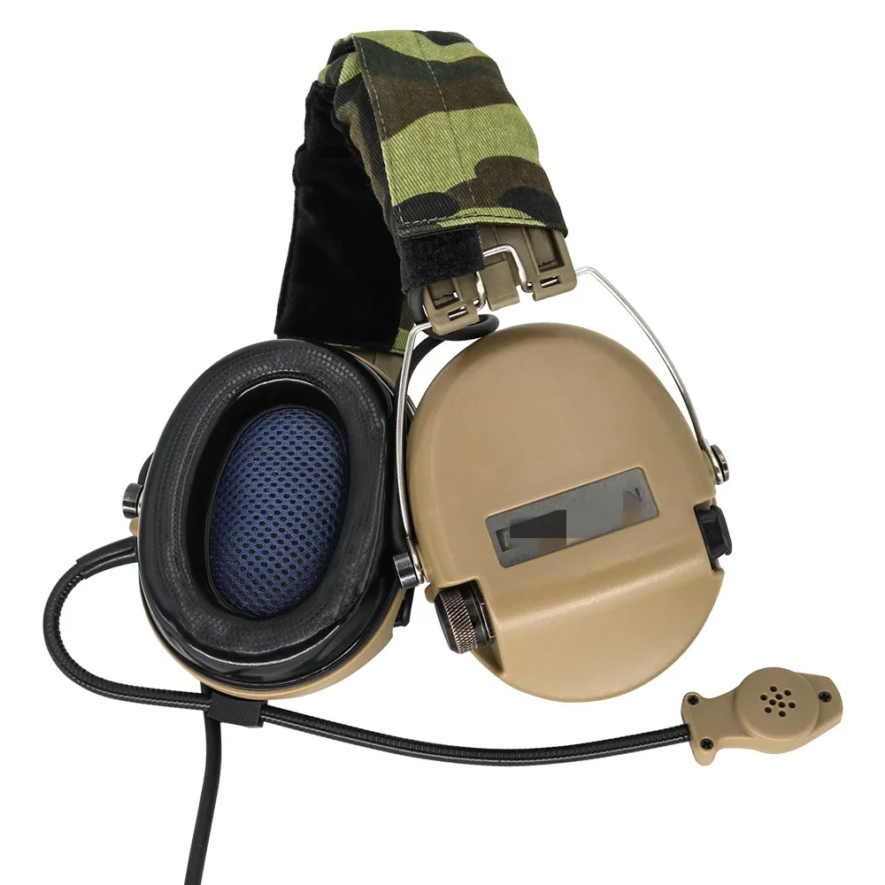 Casque d'écoute tactique Airsoft militaire, interphone avec réduction de bruit, chasse, tir