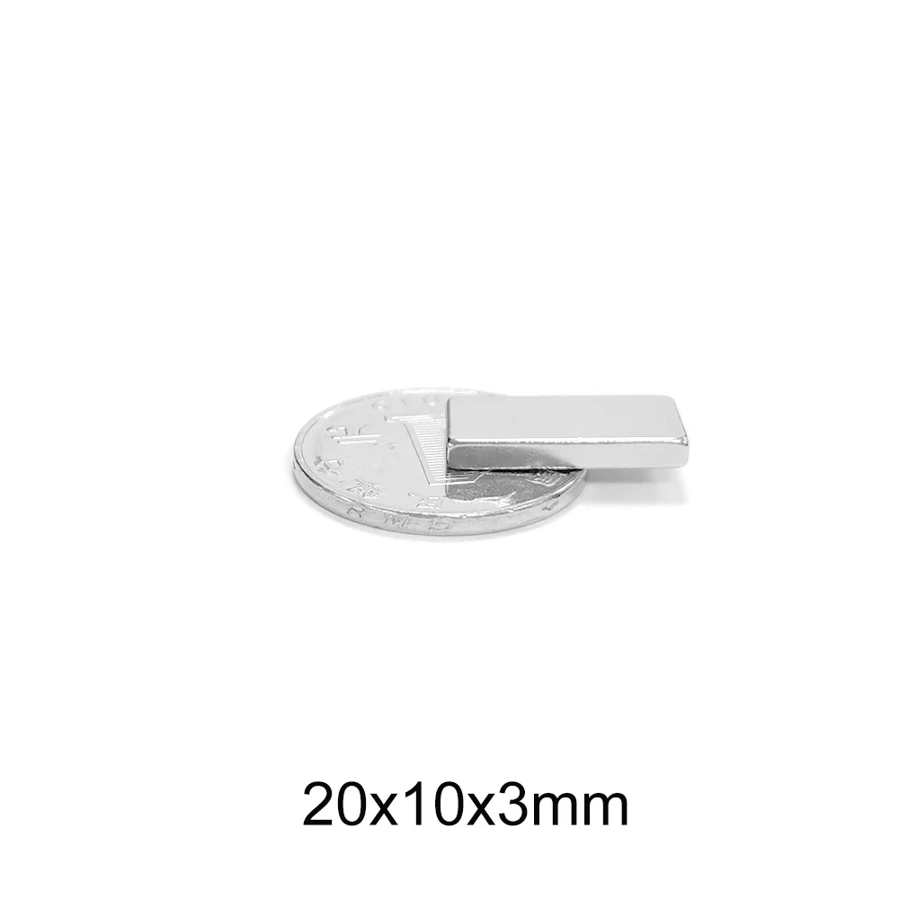 5~100pcs 20x10x3 mm Block Powerful magnetic Magnets Sheet N35 Neodymium Magnet 20x10x3mm  Strong Permanent NdFeB Magnet 20*10*3