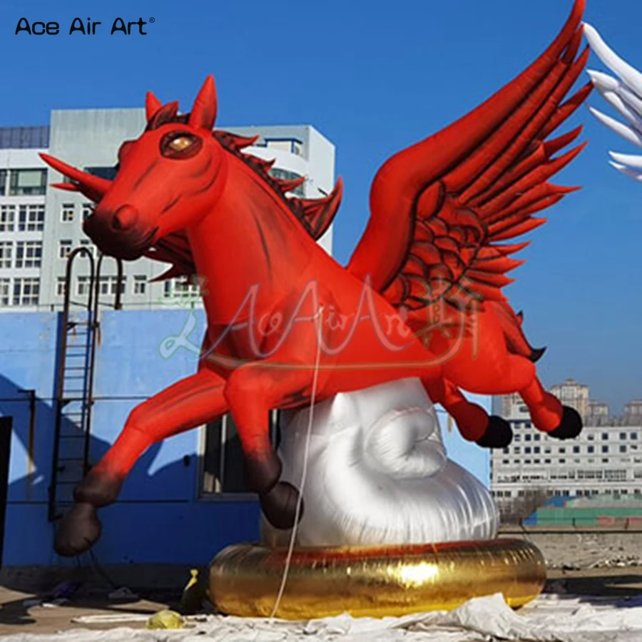 

Elegant Inflatable Flying Horse Outdoor Giant Inflatable Animal Mascot Model For Advertising Promotion Made By Ace Air Art