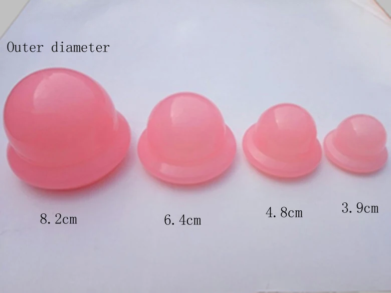 

cupping massage health 4pcs Silicone Face Cupping Cups Clearing Damp Body Massage Helper Suction Treatment Anti