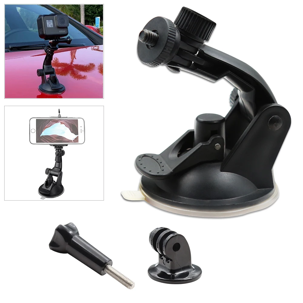Cámara de acción con ventosa, cámara deportiva, trípode para soporte de registro de coche, soporte para teléfono Gopro Hero 10 9 8 7 6, accesorios