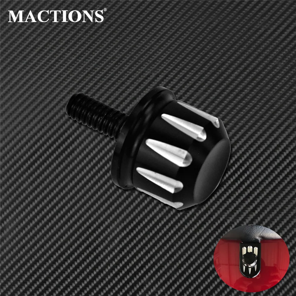 Motorcycle Black Seat Bolt Tab Screw Aluminum For Harley Sportster Street Bob Touring Road King Dyna Softail With 1/4-20 Thread