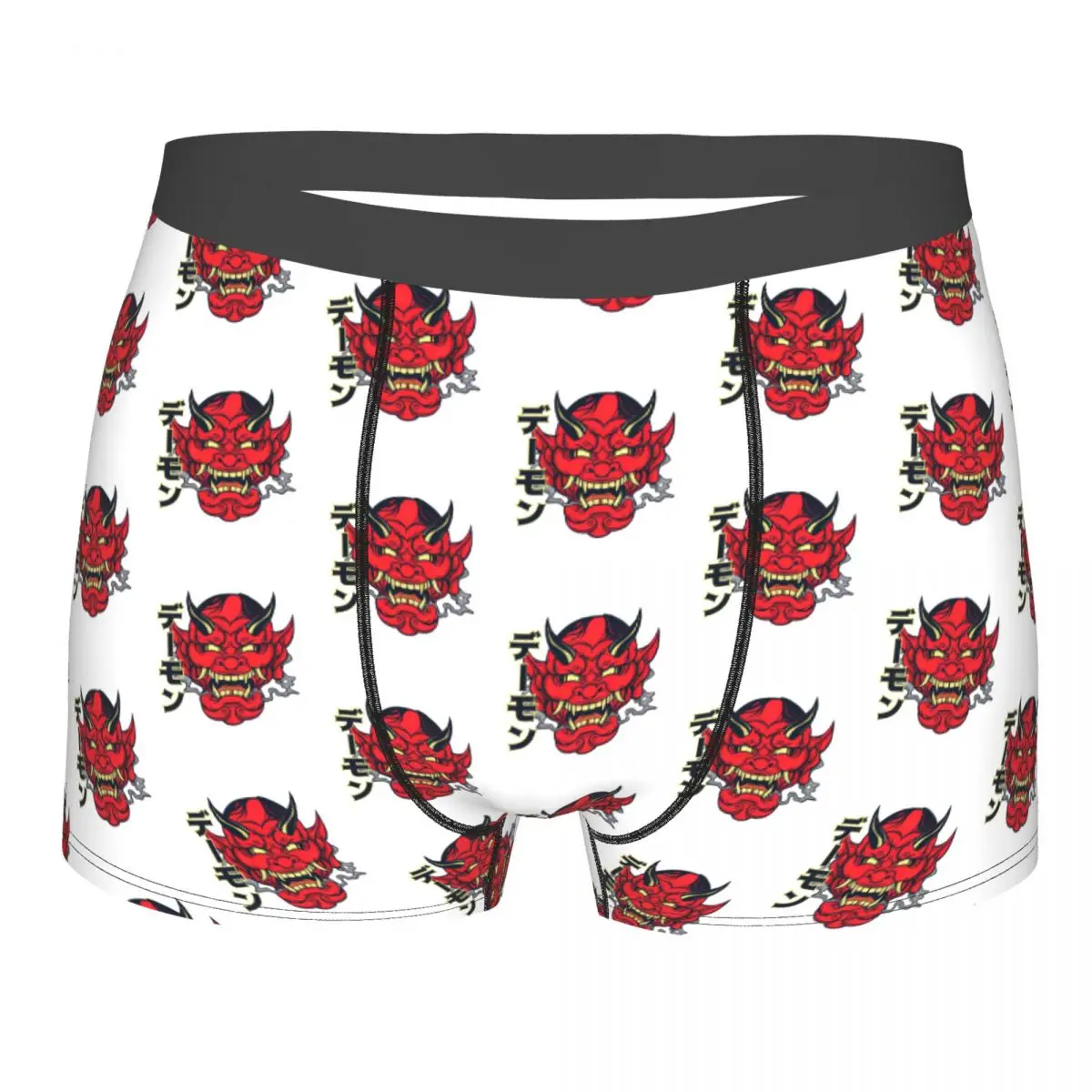 

Japanese Hannya Mask Underpants Breathbale Panties Male Underwear Print Shorts Boxer Briefs