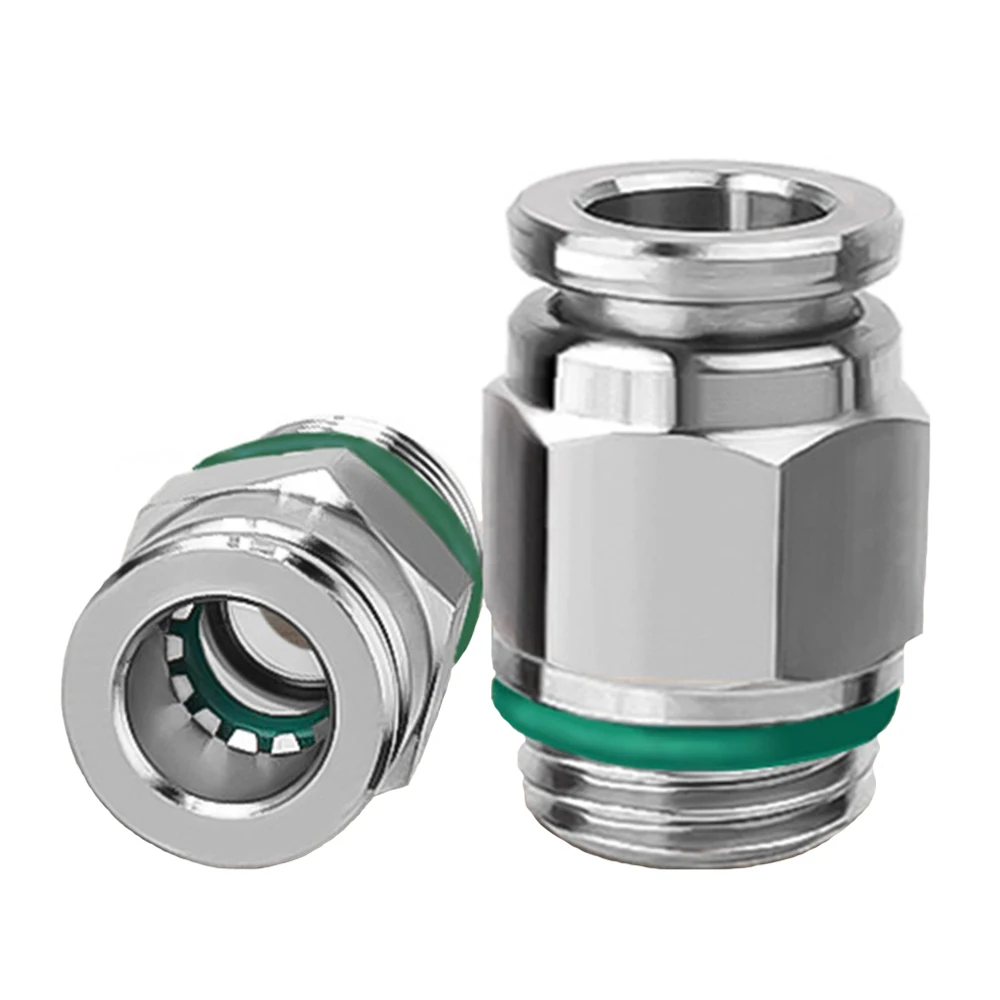 Szybkozłącze pneumatyczne PC 304 stal nierdzewna G gwint M5 M6 1/8" 1/4" 3/8" 1/2" BSP gwint zewnętrzny złącze wody gazowej