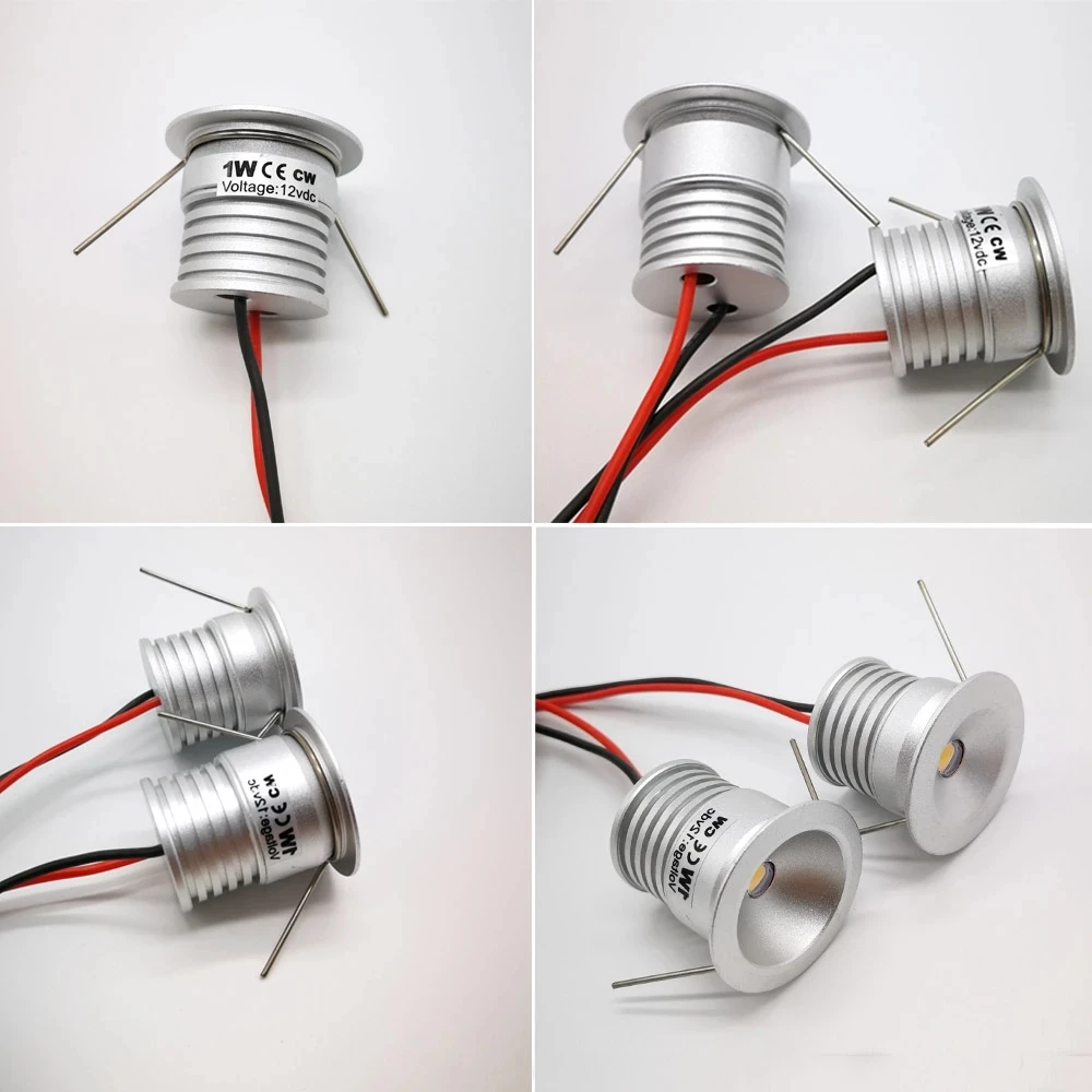 LED Mini Downlight Under Cabinet Spot Light 1W for Ceiling Recessed Lamp 25mm Spotlight