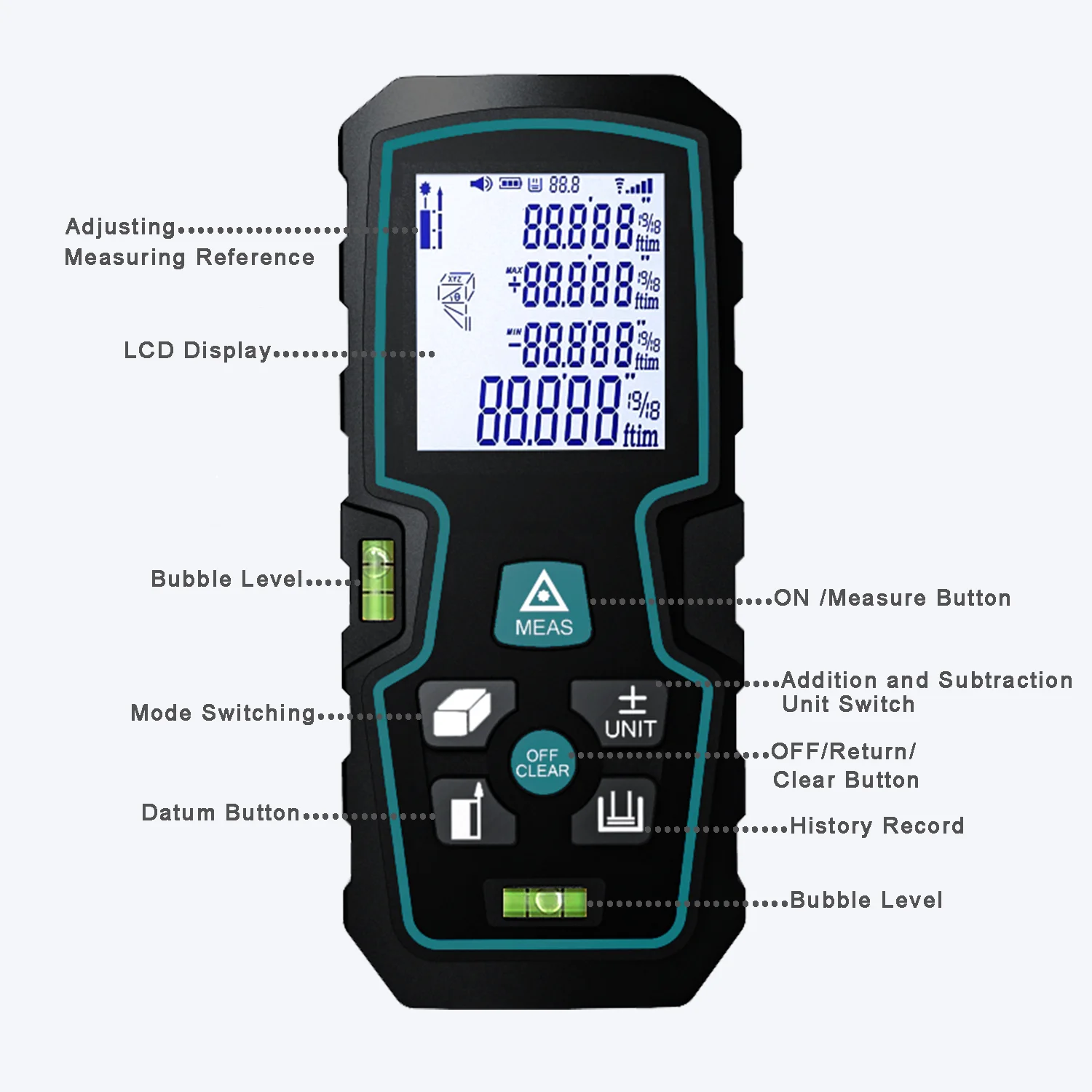 Laser Rangefinder 120M 100M 70M 50M Laser Finder IP54 Digital Laser Distance Meter Laser Meter Laser Measuring Tape 50% Off