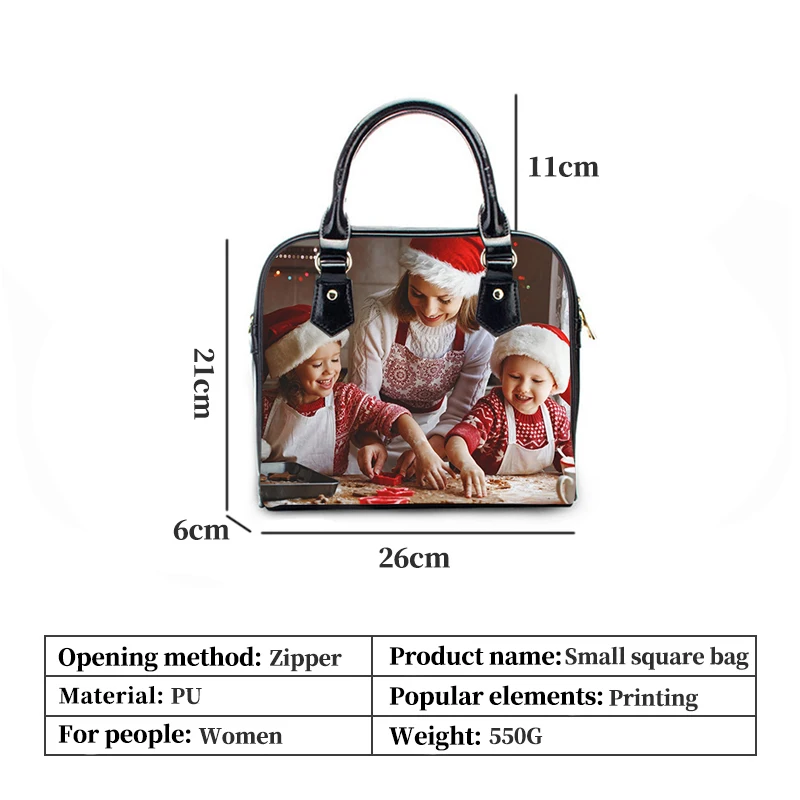 2020 New Style PU Leather High Capacity Ladies Handbag Custom Color Photo Fashion Zipper Small Square Bag Mobile Phone Bag