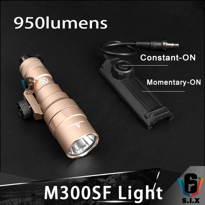 950Lumen ยุทธวิธี Surefir M300 SF ไฟฉายเดี่ยวการใช้ Scout แบบคู่ฟังก์ชั่น Tape M300อาวุธไฟฉาย