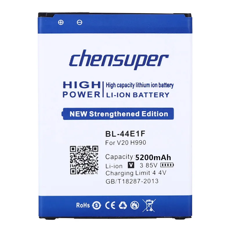 100% Original chensuper 5200mAh BL-44E1F High Quality Battery for LG V20 Battery H990 F800 Battery