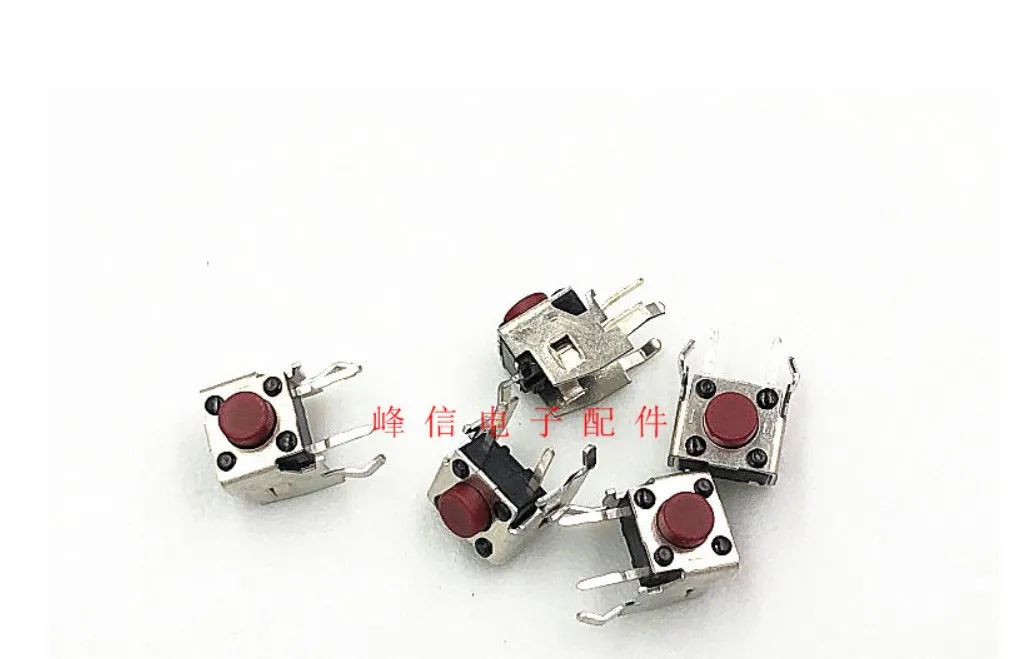 30pcs Japanese horizontal type with bracket 6*6*5 touch switch side press button switch micro-moving red button switch