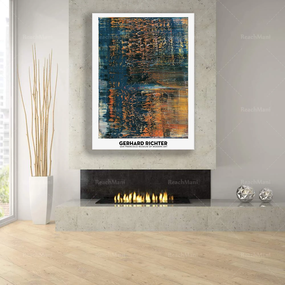 Gerhard Richter Museum Poster, Gerhard Richter Art Print, Abstraktes Bild/Abstract Picture, Abstract Wall Art Print