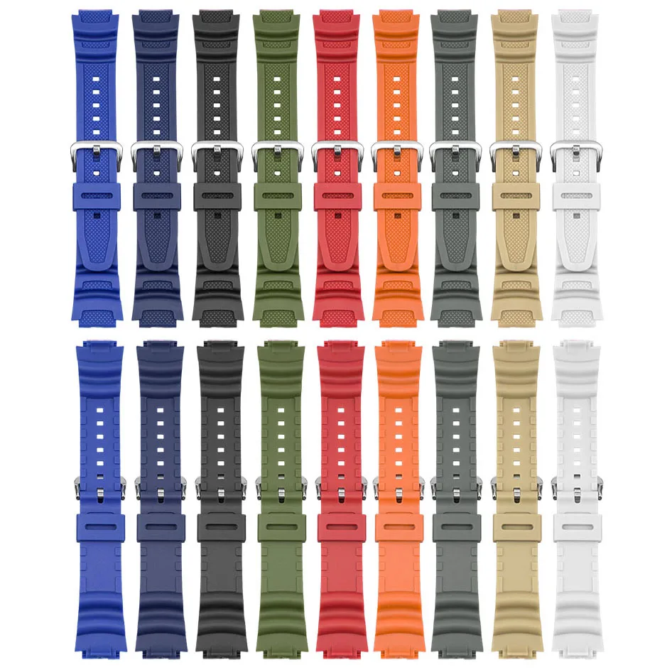 18mm Rubber Watch Strap for Casio AQ-S810W SGW-400H W-800H AE-1000W F-108WH W215 MRW-200H AEQ-110W Watch Band Silicone Bracelet