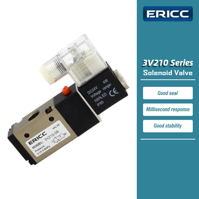 3V210-08 Series 3 port 2 position Solenoid valve normally closed 3V210-08-NC normally open 3V210-08-NO AC220V DC12V DC24V AC110V