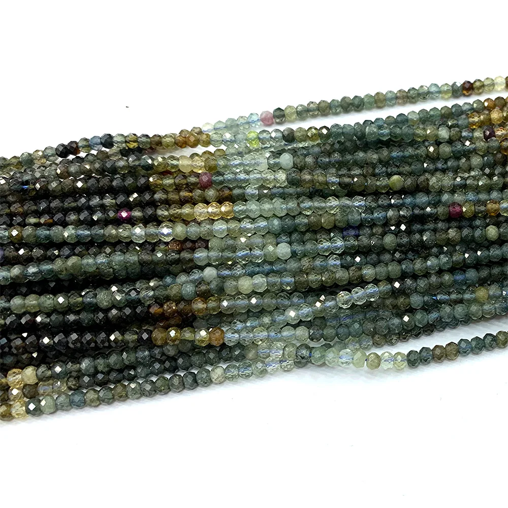Veemake natürliche facettierte Rondelle Perlen Spinell Rubin Saphir Opal Apatit Turmalin Tansanit Smaragd Diopsid Aquamarin R2 – Detail 9