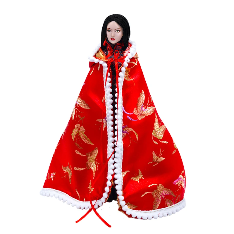 Mengfan Chinese Classic Doll 1/6 Princess Doll Toy Figures 22 Joints Movable Body  With Head Doll Luxury Qipao Dress Doll Figure