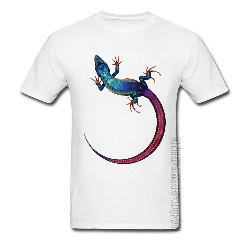 Colors Polygon LIZARD Printed On Top T-shirts Custom Women Men Gift T Shirt 100% Cotton High Quality Print Casual Tshirts 3XL