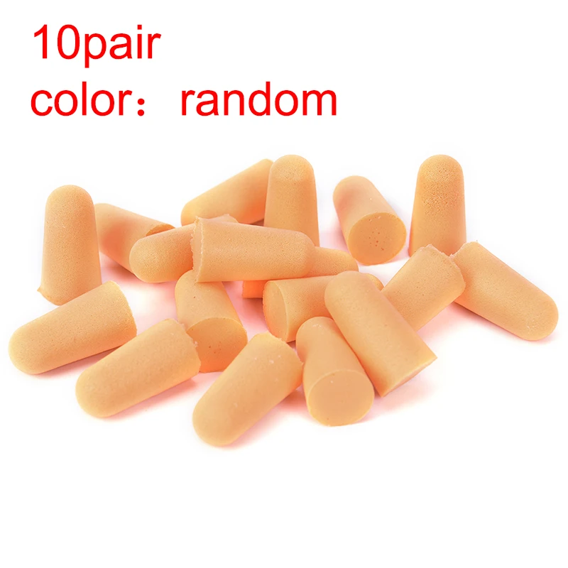10 Pairs Soft Foam Ear Plugs Sleep Noise Prevention Earplugs Travel Sleeping Noise Reduction Hearing Protection Health Care Tool