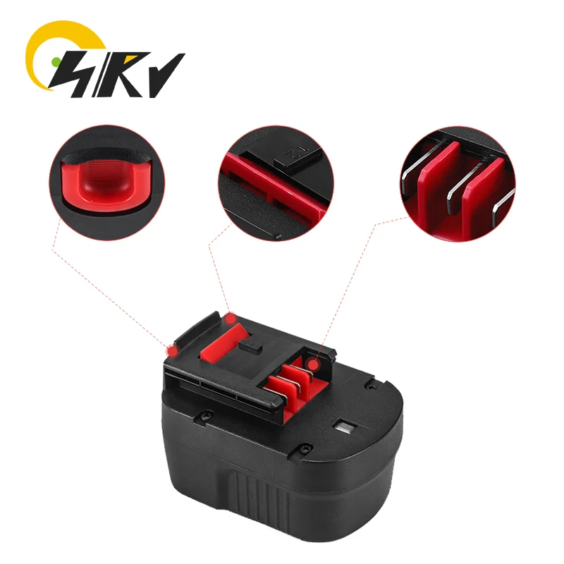 12V Ni-Cd Replacement Battery For Black&Decker A1712 A12 A12-XJ A12EX B-8315 BD1204L FS120B HPB12 Power Tools 3.0Ah 2.0Ah 1.5Ah