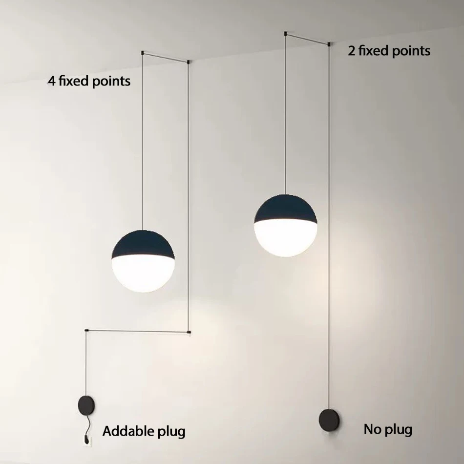 

DIY стеклянный шар, длинный подвесной светильник, креативный подвесной светильник, дизайн моделирования, подвесной светильник для столовой, внутреннее освещение