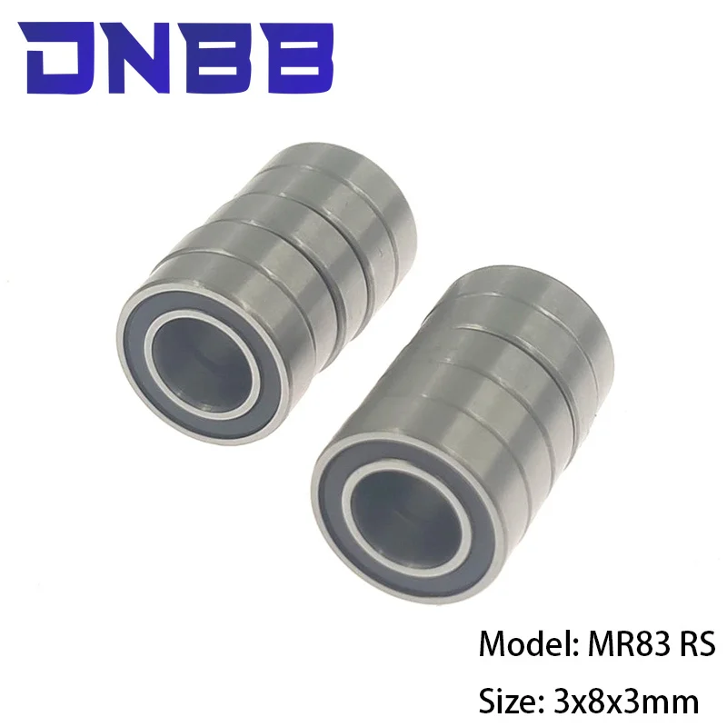 DNBB Bearings 10pcs ABEC-1 MR83 10pcs ABEC-3 MR83 10pcs ABEC-5 MR83 3x8x3 Miniature Ball Bearing