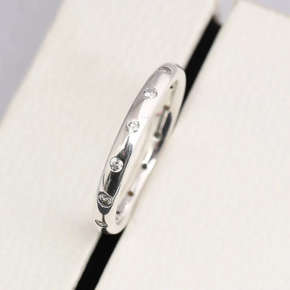 S925 Silver Ring for Women Droplets Ring Clear CZ Girl Gift For Women Wedding Gift fit Lady Jewelry