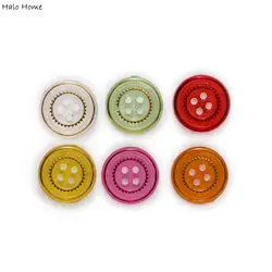 50pcs 4 Hole Resin Buttons Sewing Scrapbooking Clothing Home Crafts Handmade Accessories Card Making Decor 12.5mm