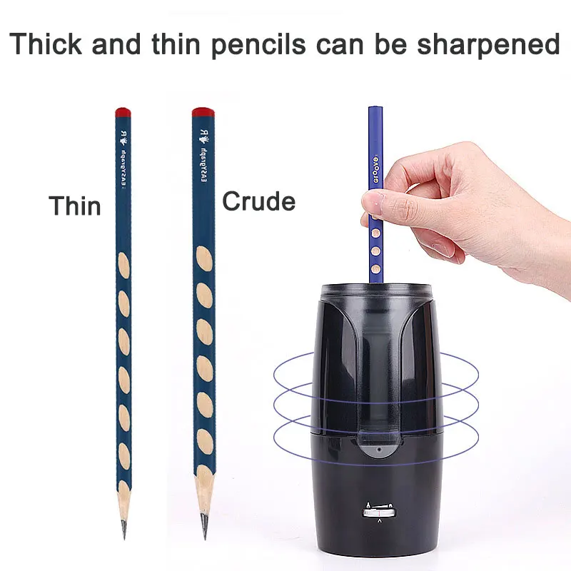 Fully Automatic Electric Adjustable Pen Hole Nib Sharpener Stationery Pencil Mechanical USB Artist Children's Pencil Sharpener