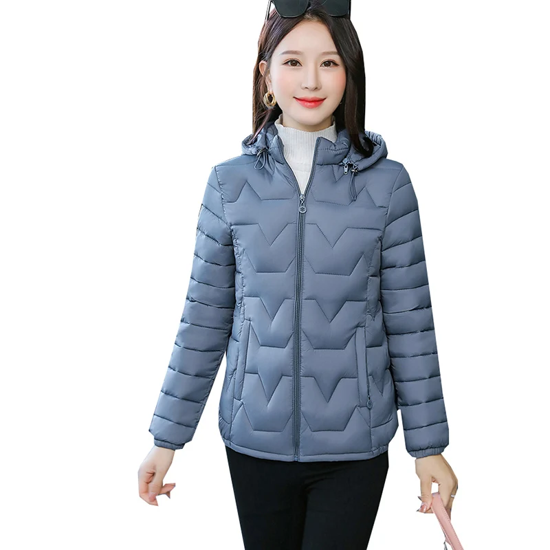 Oversize Down Padded Jacket Women Loose Mother Parka Coat Lightweight Hooded Short Outerwear Lady Winter Warm Overcoat Female