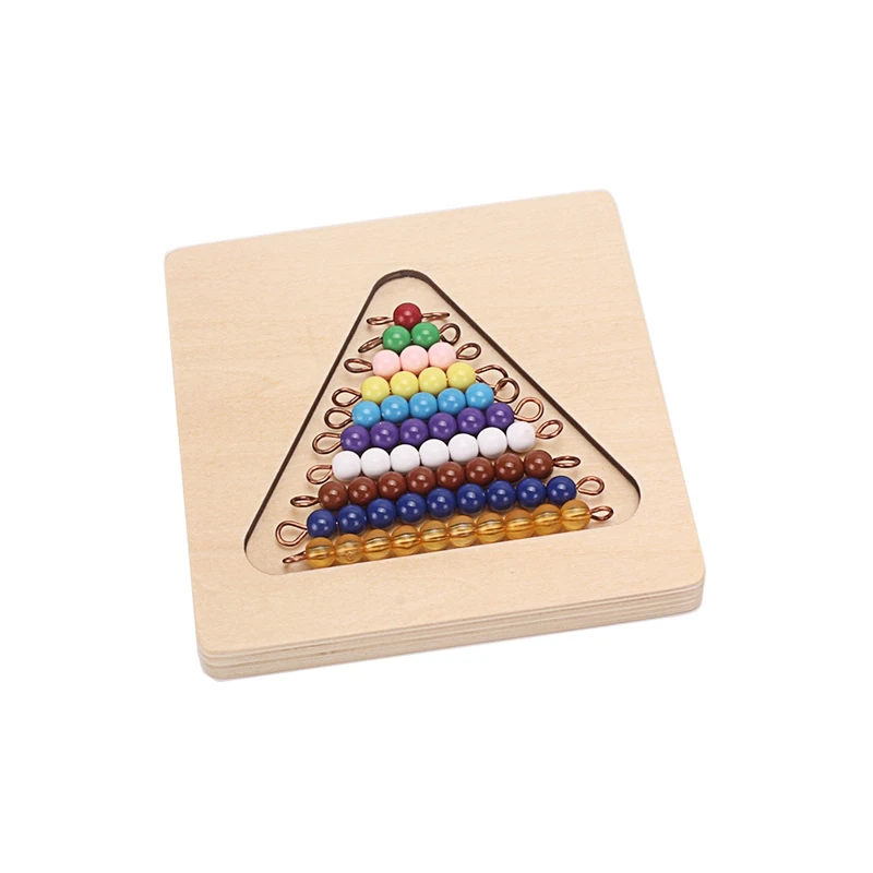 Giocattolo di perline di legno Montessori scale di perline colorate con vassoio 1-10 perline matematica educazione della prima infanzia formazione prescolare giocattolo di apprendimento