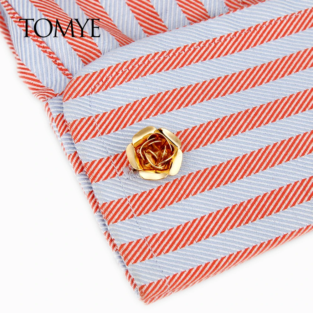 Cufflinks for Men and Women TOMYE XK21S029 High Quality Fashion Golden Buttons Formal Business Dress Shirts Cuff Links Gifts